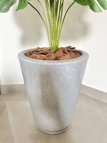 Imagem de Planta Artificial Costela Com Vaso Cone Polietileno Polido