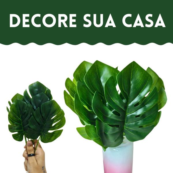 Imagem de Planta Artificial Costela De Adão Kit Com 6 Unidades