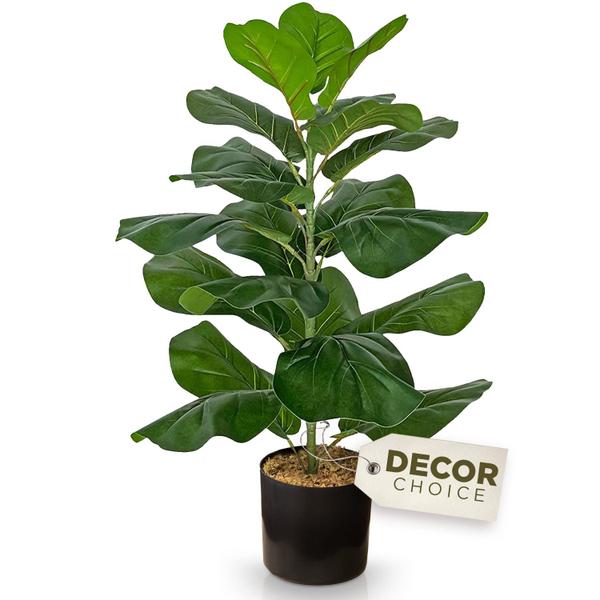 Imagem de Planta artificial Ficus Lyrata Fake com vaso para decoração de casa