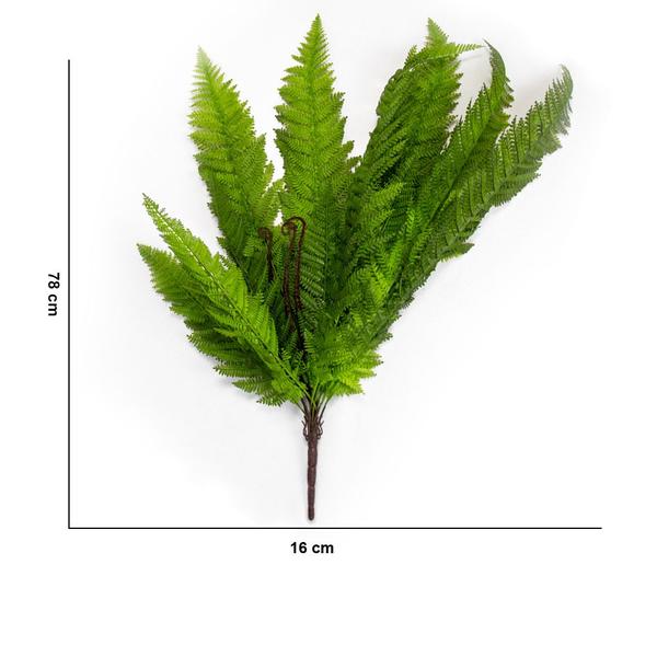 Imagem de Planta Artificial Folhagem de Samambaia Pendente Verde 78 cm F04 - D'Rossi