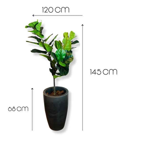 Planta Artificial Grande Fícus Lyrata Outono Vaso Decorativo - Vai de Tech Imagem de Planta Artificial Grande Fícus Lyrata Outono Vaso Decorativo