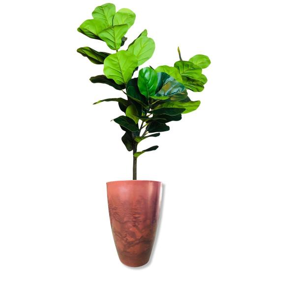 Imagem de Planta Artificial Grande Fícus Lyrata Outono Vaso Decorativo