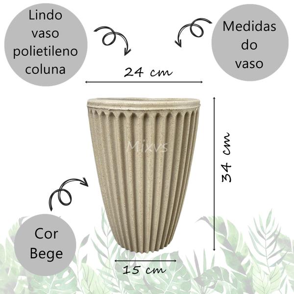 Imagem de Planta Artificial Lirio com Vaso Cone Polietileno Completo