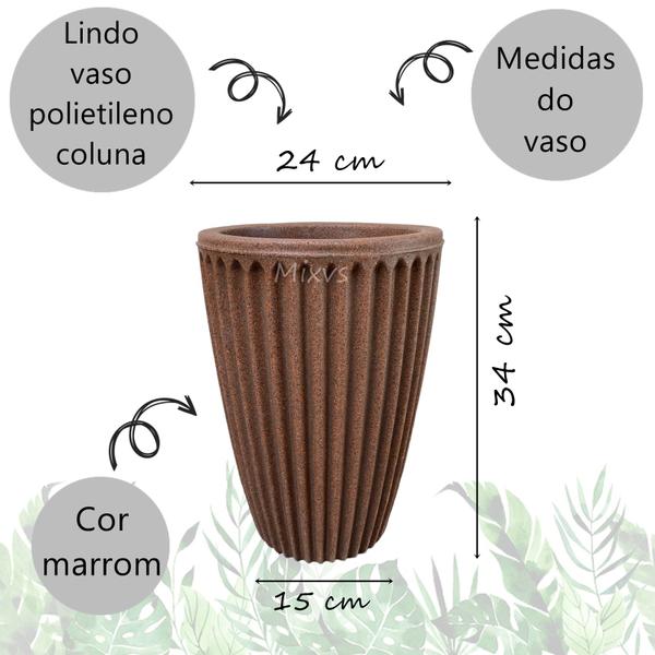 Imagem de Planta Artificial Lirio com Vaso Cone Polietileno Completo