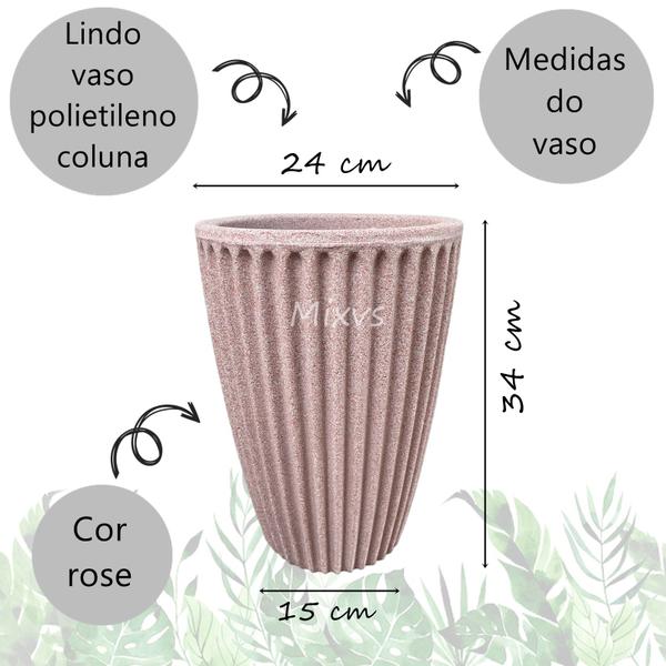 Imagem de Planta Artificial Lirio com Vaso Cone Polietileno Completo