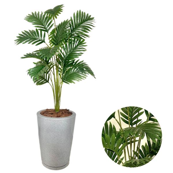 Imagem de Planta Artificial Palmeira Com Vaso Cone Polietileno Polido