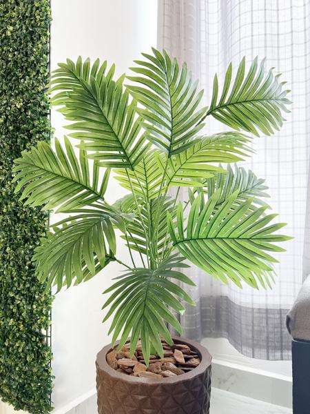 Imagem de Planta Artificial Palmeira Com Vaso Marrom Completo