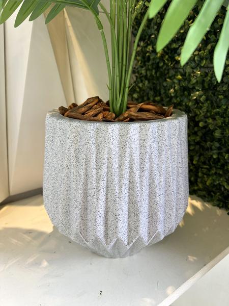 Imagem de Planta Artificial Palmeira Com Vaso Origami Polietileno 