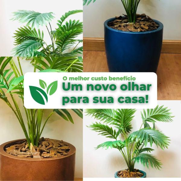 Imagem de Planta Artificial Palmeira Com Vaso Polietileno Completo