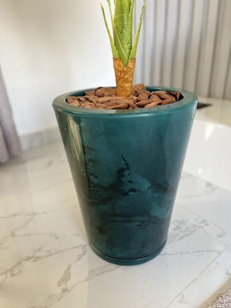 Imagem de Planta Artificial Palmeira Coqueiro + Vaso Completo Cores