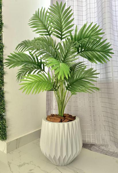 Imagem de Planta Artificial Palmeira + Vaso Origami Polietileno