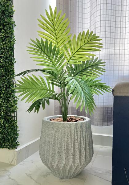 Imagem de Planta Artificial Palmeira + Vaso Origami Polietileno