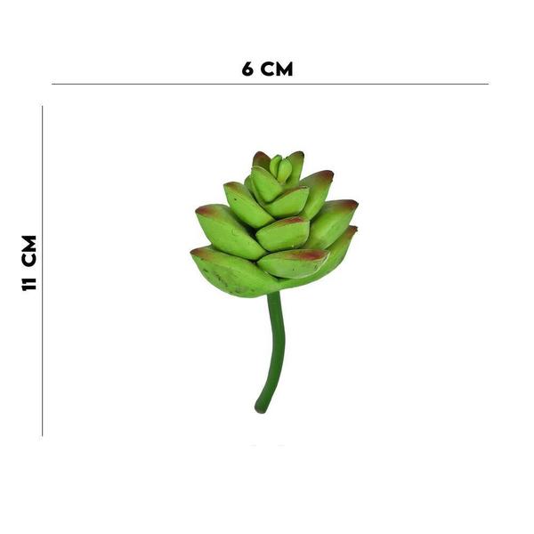Planta Artificial Suculenta Verde Flor Arte 8cm - DeA Imagem de Planta Artificial Suculenta Verde Flor Arte 8cm