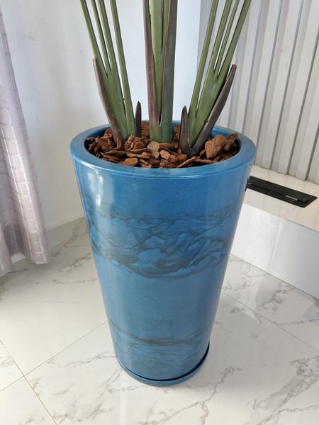 Imagem de Planta Bananeira Artificial Grande Com Vaso Polietileno 