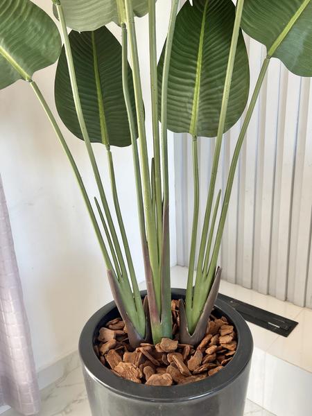 Imagem de Planta Bananeira Artificial Grande Com Vaso Polietileno 