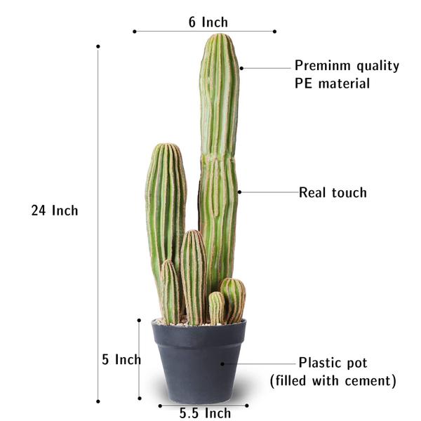 Imagem de Planta de formigueiro de cacto artificial Fake Big Cactus 60 cm Faux