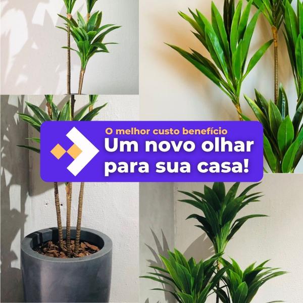 Imagem de Planta Dracena Artificial Variegata Vaso Grande Decoração