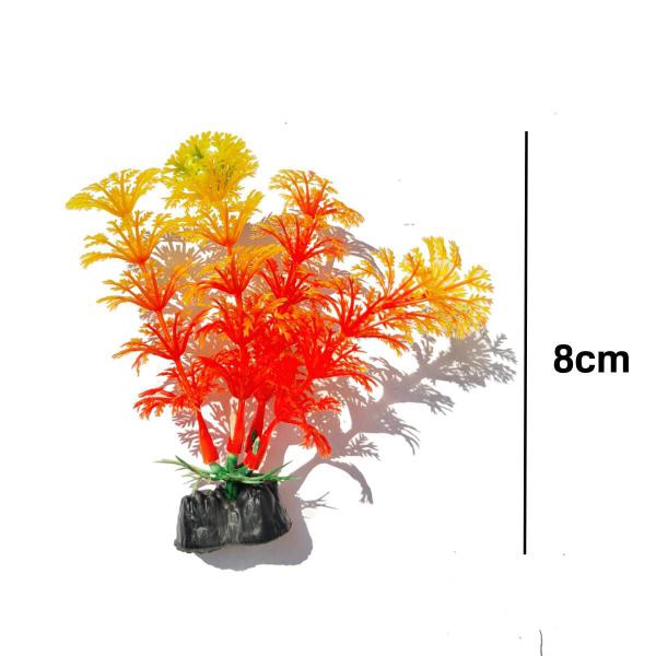 Imagem de Planta Plastica Artificial para Aquario Kit 2 cada 17cm/8cm