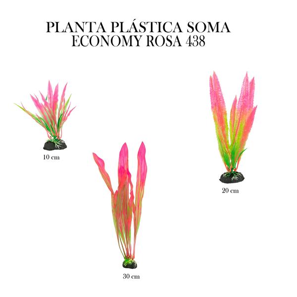 Imagem de Planta plastica soma economy 30cm rosa e verde(mod.438)