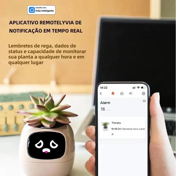 Imagem de Plantadores Inteligentes Tuya Ivy Endless Fun - 49 Expressões, 7 Sensores e AI para Cuidados de Plantas