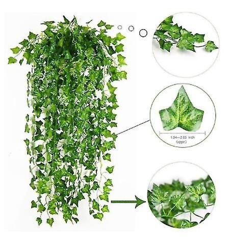 Plantas artificiais de folhas de hera Vine Wokex 12 fios de 25 m Imagem de Plantas artificiais de folhas de hera Vine Wokex 12 fios de 25 m