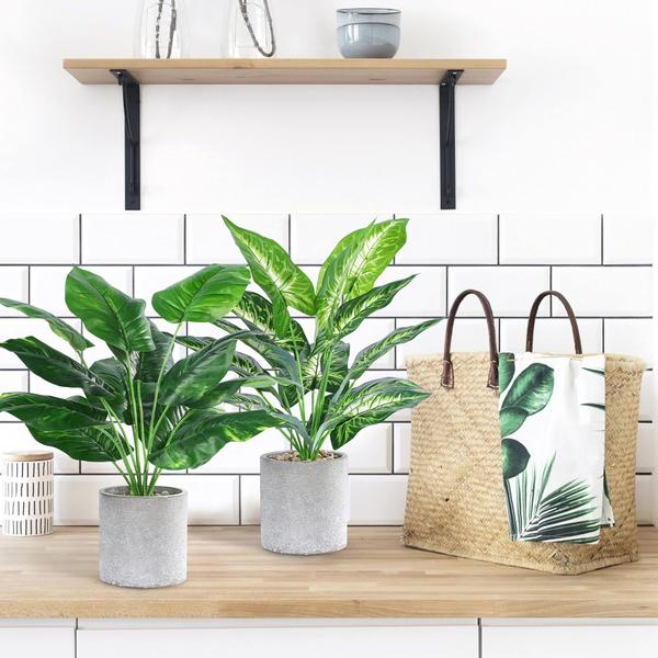 Imagem de Plantas falsas JC Nateva 2 peças de decoração interna tropical de 40 cm