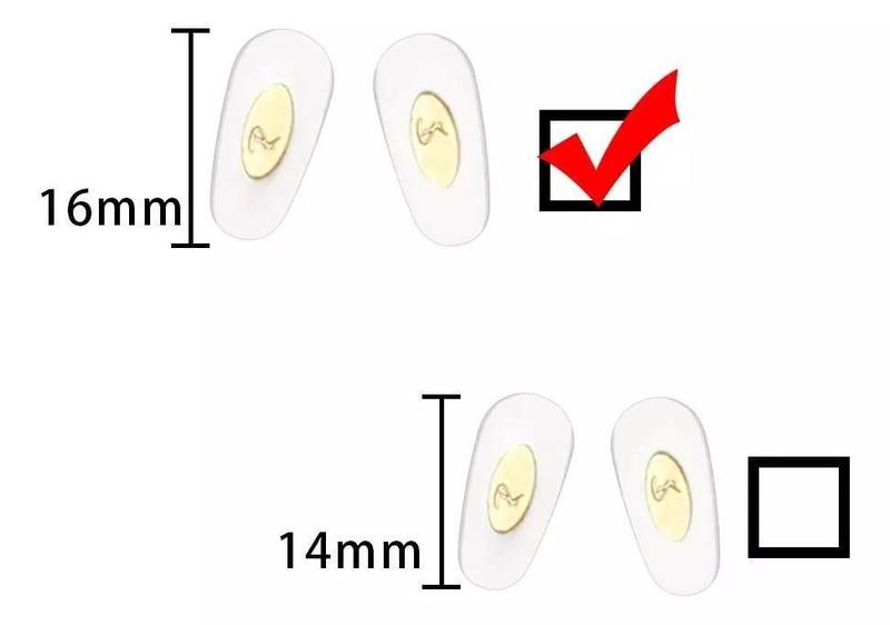 Imagem de Plaqueta Rb Garra Consertos Dourada Prata 02 Pares 14Mm