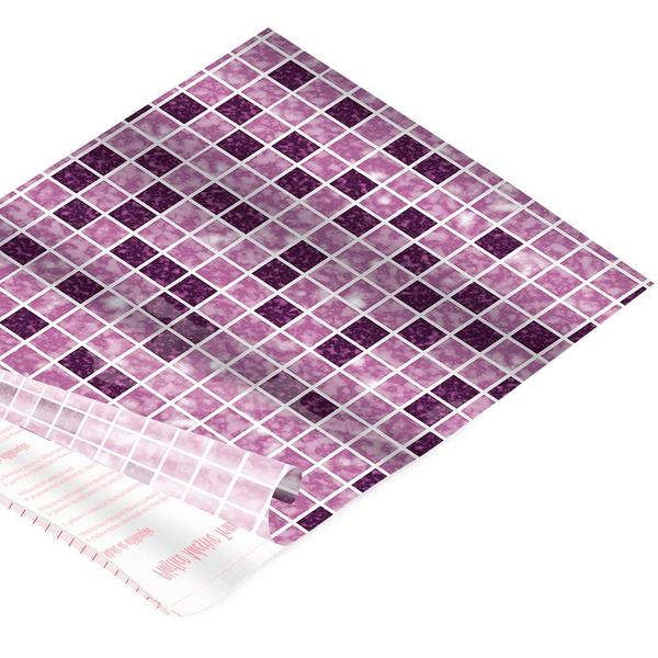 Imagem de Plástico Adesivo DAC Tak Ladrilho Rosa - 45cm x 2 Metros