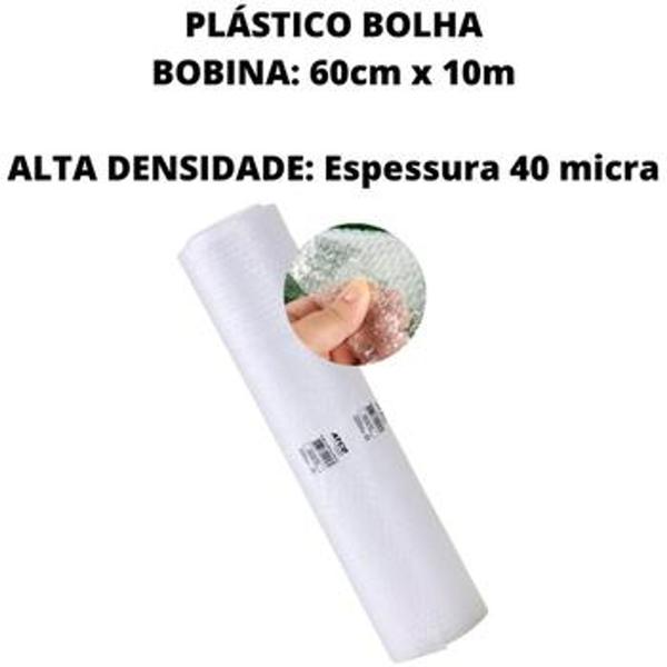 Imagem de Plástico Bolha Bobina 60 cm x 10 metros Transparente