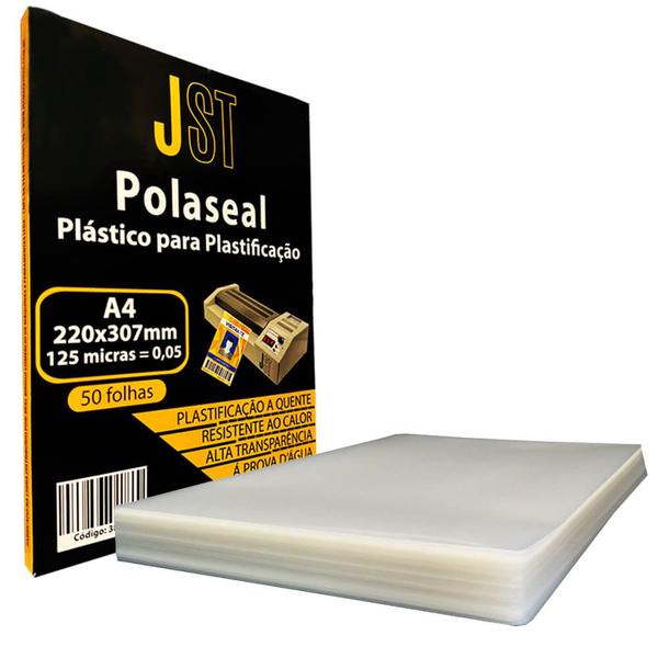 Imagem de Plástico para Plastificação - A4 220x307mm - 50 Folhas - JST