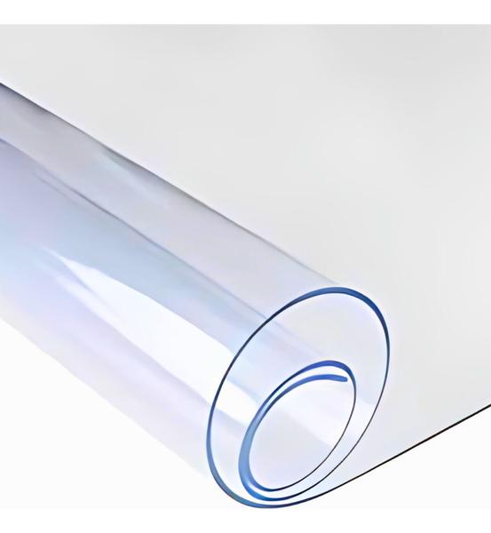 Imagem de Plástico Transparente Cristal Pvc 2mm 80cm X 1,40m Rolo Lona