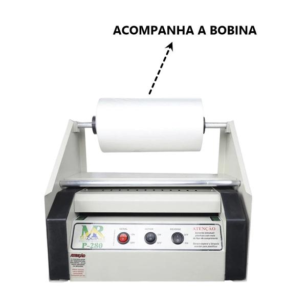 Imagem de Plastificadora P280 Com Suporte Bobina Fosco Bopp 24cm 110V