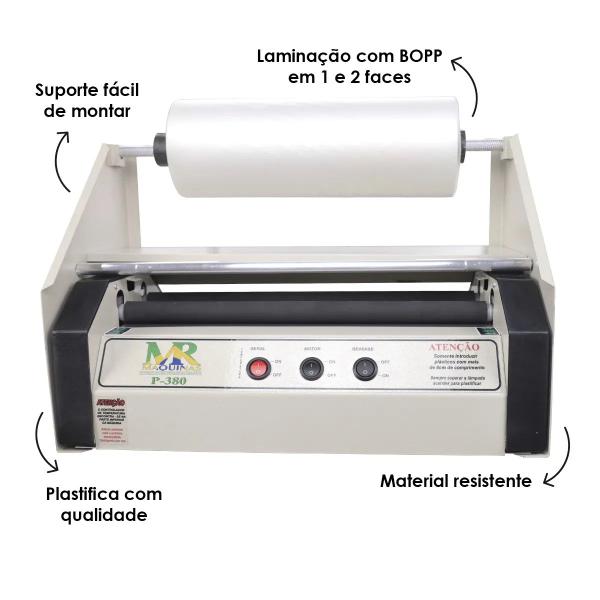 Imagem de Plastificadora Poliseladora P380 Suporte Bopp Laminação 220V