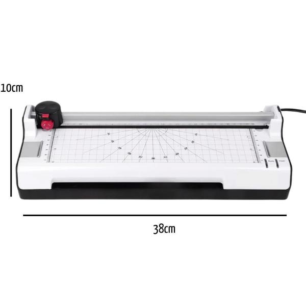 Imagem de Plastificadora Refiladora Documentos A4 - 5 Funções Em 1 Plastificadora Refiladora Documento A4 - 5 Funções Em 1 220v