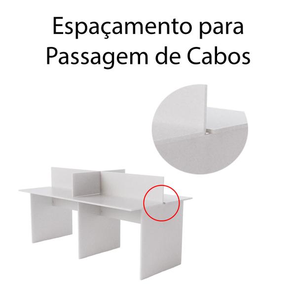 Imagem de Plataforma 4 lugares 180x120 com 1 armário alto + 1 armario alto meia porta