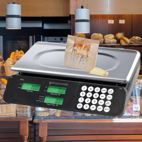 Plataforma Eletrônica Comercial 32kg Bivolt Alta Precisão Ideal Para Padaria Original - BlackWatch Imagem de Plataforma Eletrônica Comercial 32kg Bivolt Alta Precisão Ideal Para Padaria Original