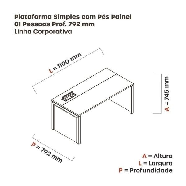 Imagem de Plataforma Simples 110x792 Pscpp110/792/ 1 Pessoa