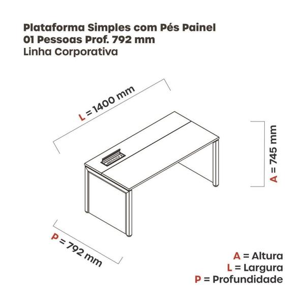 Imagem de Plataforma Simples 140x792 Pscpp140/792/1 Pessoa