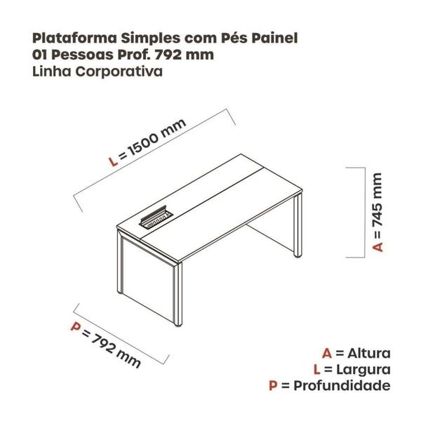 Imagem de Plataforma Simples 150x792 Pscpp150/792/1 Pessoa