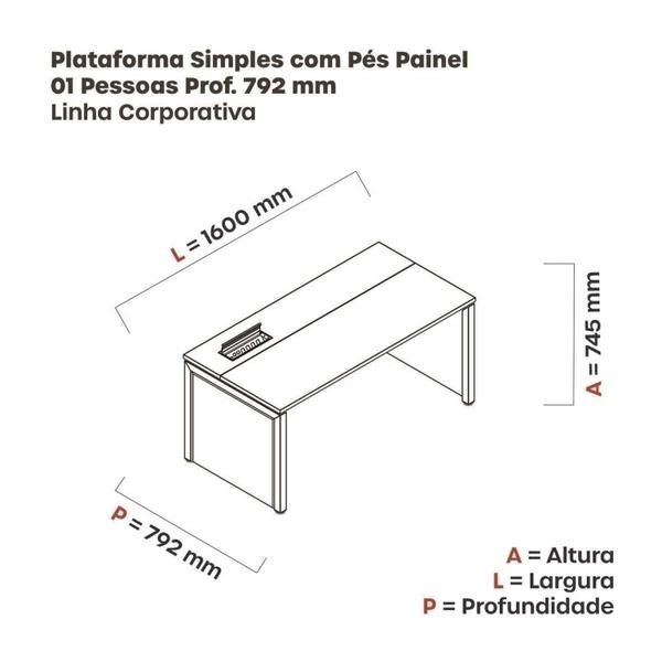 Plataforma Simples 160x792 Pscpp160/792/1 Pessoa Grafito/Cinza - Pandin Móveis Imagem de Plataforma Simples 160x792 Pscpp160/792/1 Pessoa Grafito/Cinza