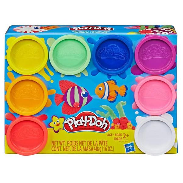 Imagem de Play-Doh HASBRO Massa Pote C/8 Classic  (423084)