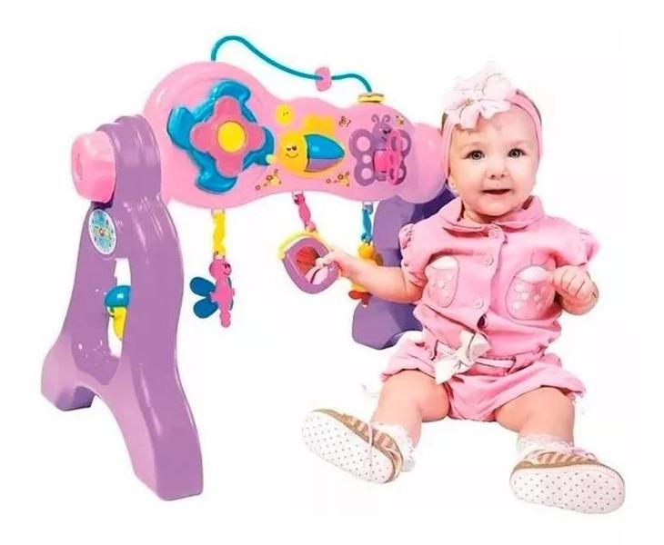 Imagem de Play Gym Infantil Maral Menina Rosa 3 em 1 Com Som 3041 Rosa