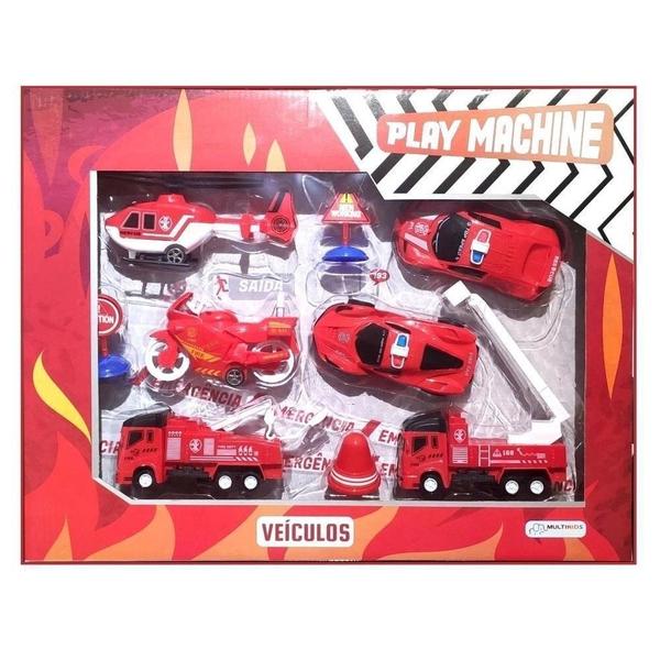 Imagem de Play machine - play set bombeiros veiculos br1283 multikids