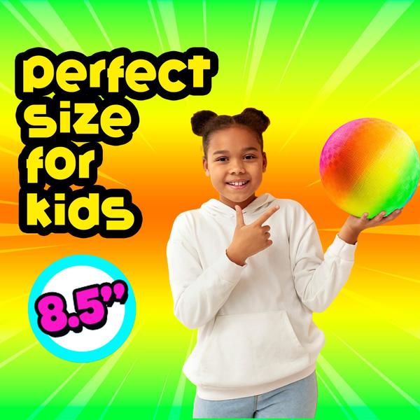 Imagem de Playground Balls Bedwina Rainbow 8,5 polegadas, pacote com 4