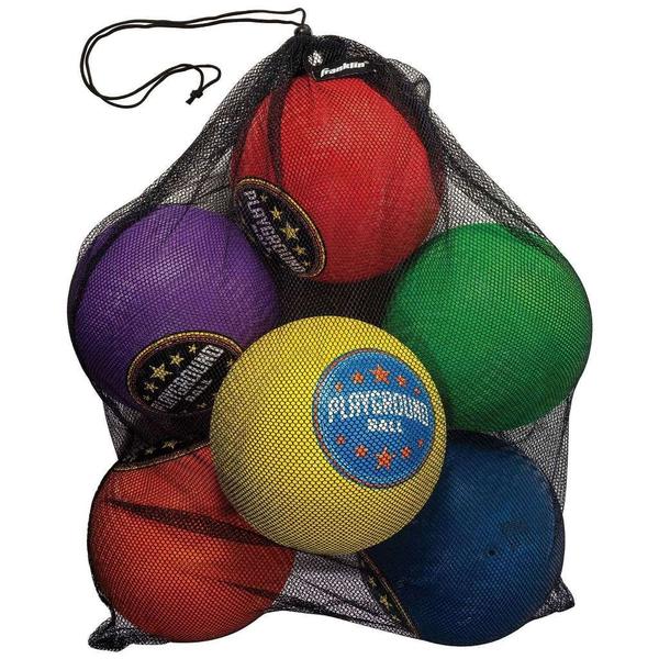 Imagem de Playground Balls Franklin Sports Rubber Kickball 8,5 cm, pacote com 6