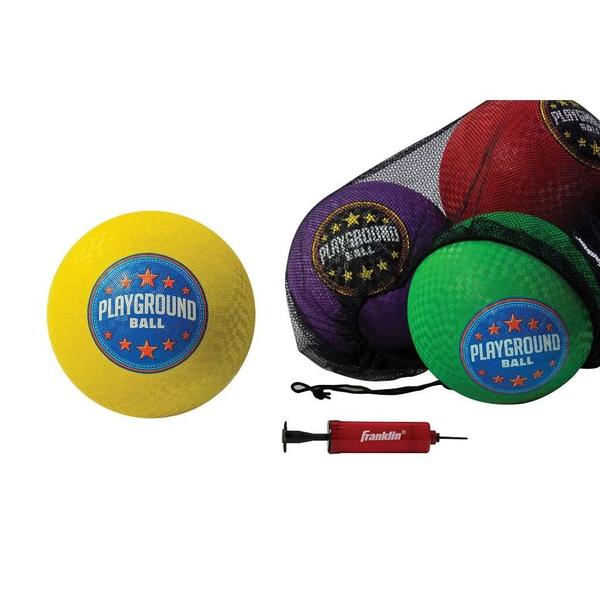 Imagem de Playground Balls Franklin Sports Rubber Kickball 8,5 cm, pacote com 6