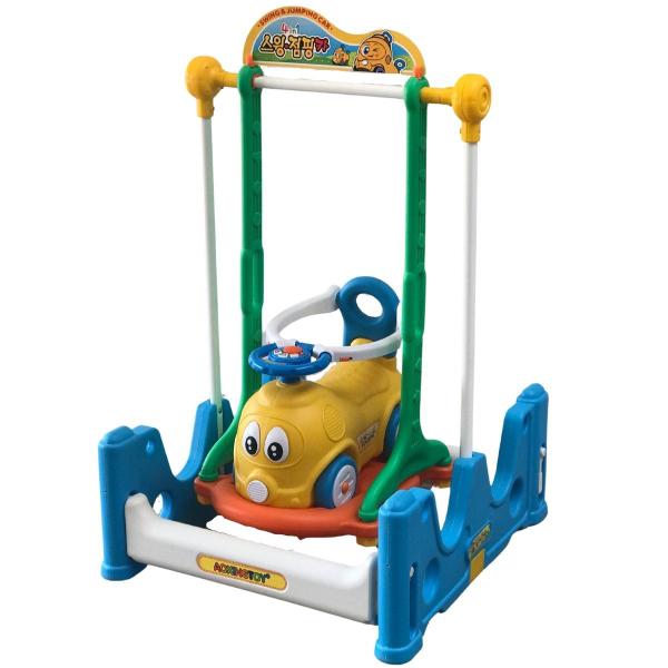 Imagem de Playground Infantil 4 em 1 Balanço Carrinho Gangorra Pula-Pula Lazer Plástico Brinqway Bw-214