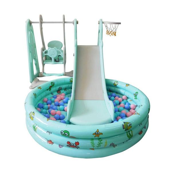 Playground Infantil 4x1 com Piscina de Bolinhas Importway Imagem de Playground Infantil 4x1 com Piscina de Bolinhas Importway