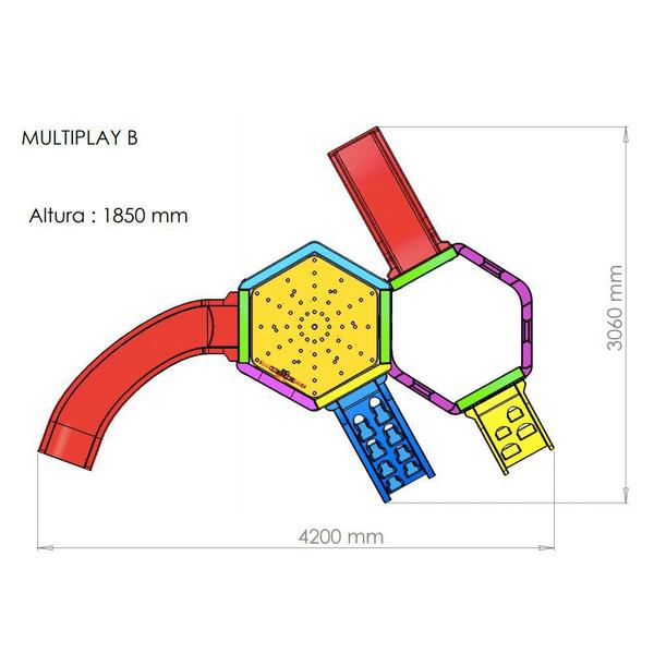 Imagem de Playground Multiplay (Com Protetor/Timão/Escalada Pequena) - Freso