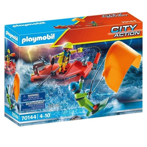 Imagem de Playmobil City Action Lancha Resgate Kitesurfer 30 Pçs 70144